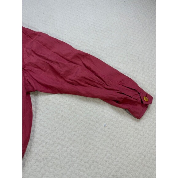 Vintage Silk Golf Jacket Button Up Lined Red 1960's Made in Italy | Size IT 50 - Picture 11 of 15